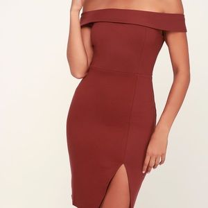 Pink off the shoulder dress